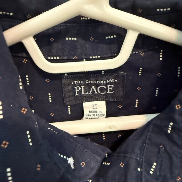 Children's Place navy button down 100% cotton 3T - Picture 4 of 4